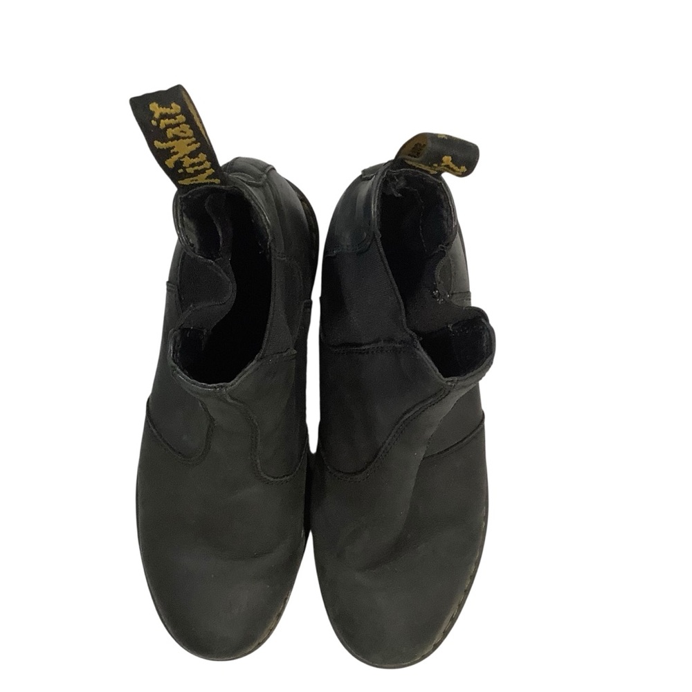 Dr. Martens Black Rometty Wyoming  Leather Chelsea Platform Booties - Picture 3 of 7